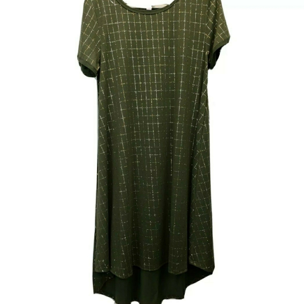 NWT LuLaRoe Olive Green Carly Dress, Med